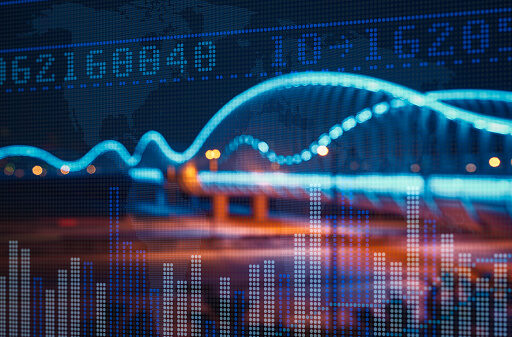 graphs and numbers representing stocks